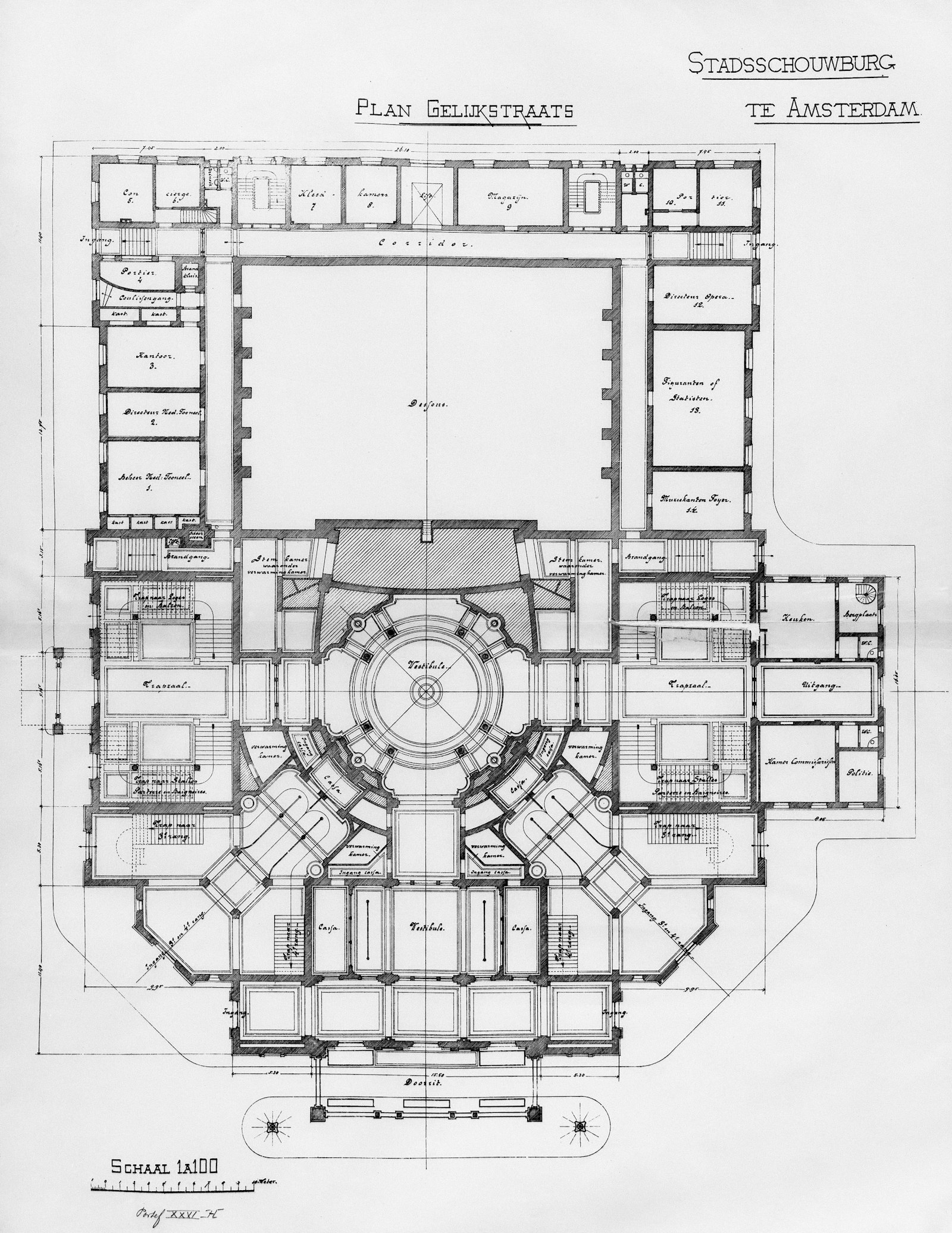Historischer Bauplan
